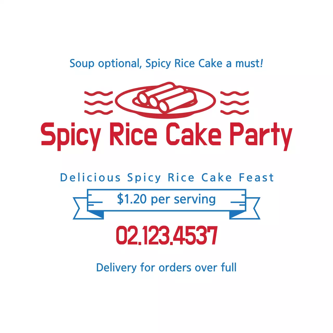 Spanduk Promosi Makanan Sederhana Merah