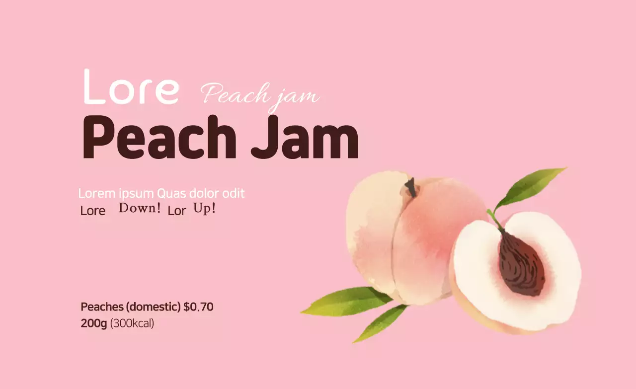 Organic peach jam