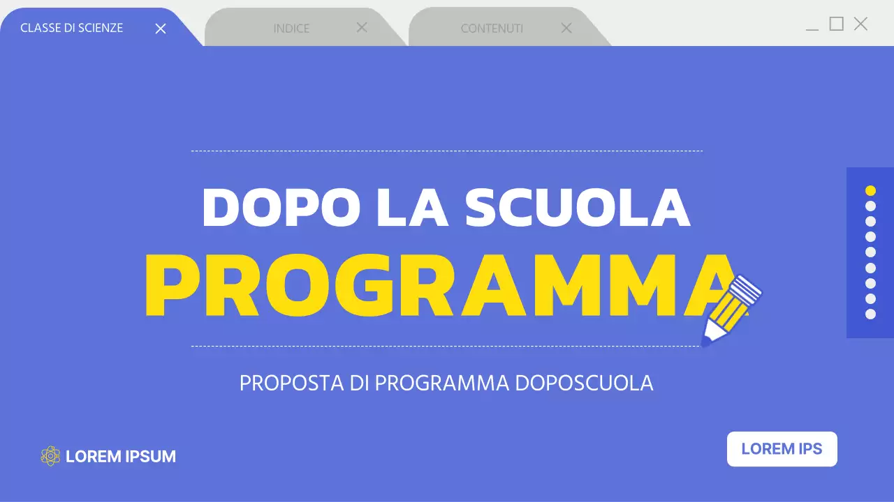 Presentazione del programma doposcuola