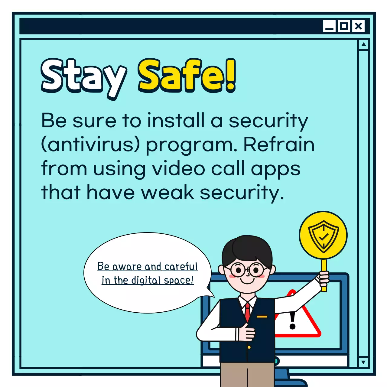 Yellow Cartoon Remote Learning Guide Instagram Carousel