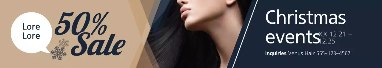 Banner de promoção de Natal moderno bege