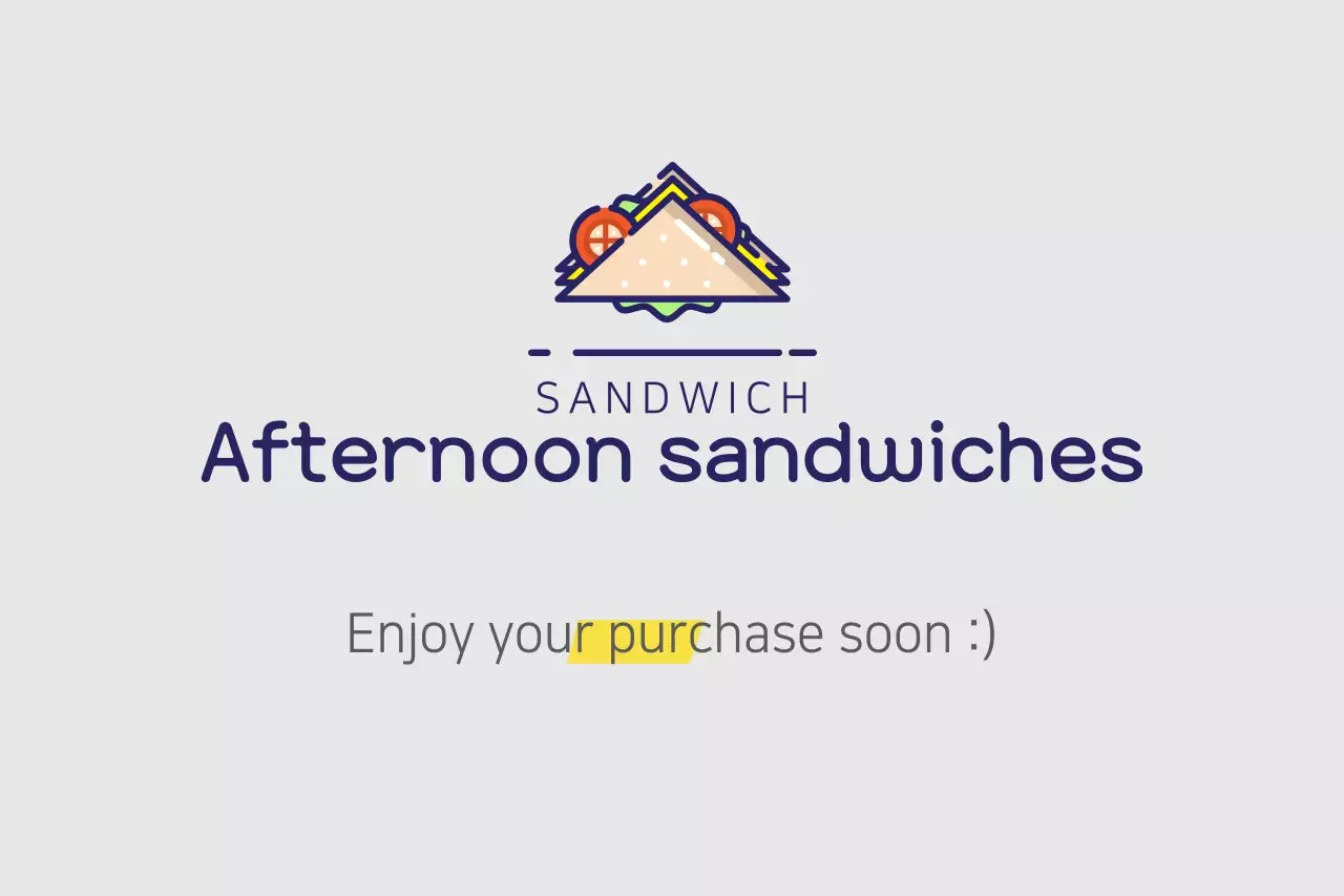 Beige Minimal Sandwich Promotion Banner