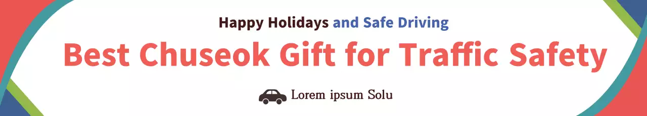 Banner de promoção de segurança de tráfego simples vermelho