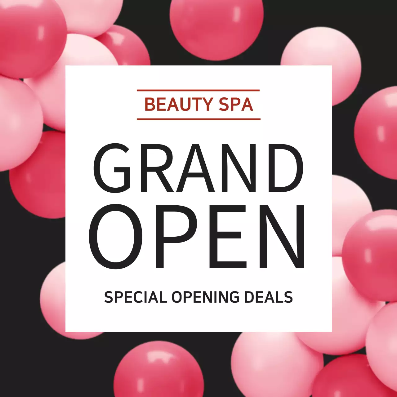 Red Modern Beauty Promotion Instagram Post