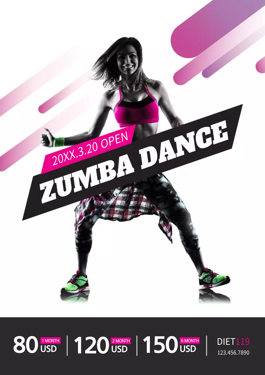 Pink Trendy Dance Promotion Poster