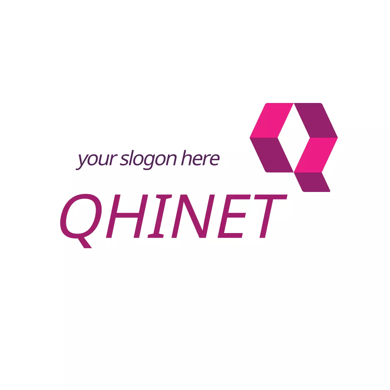 Pink Geometric Design Logo