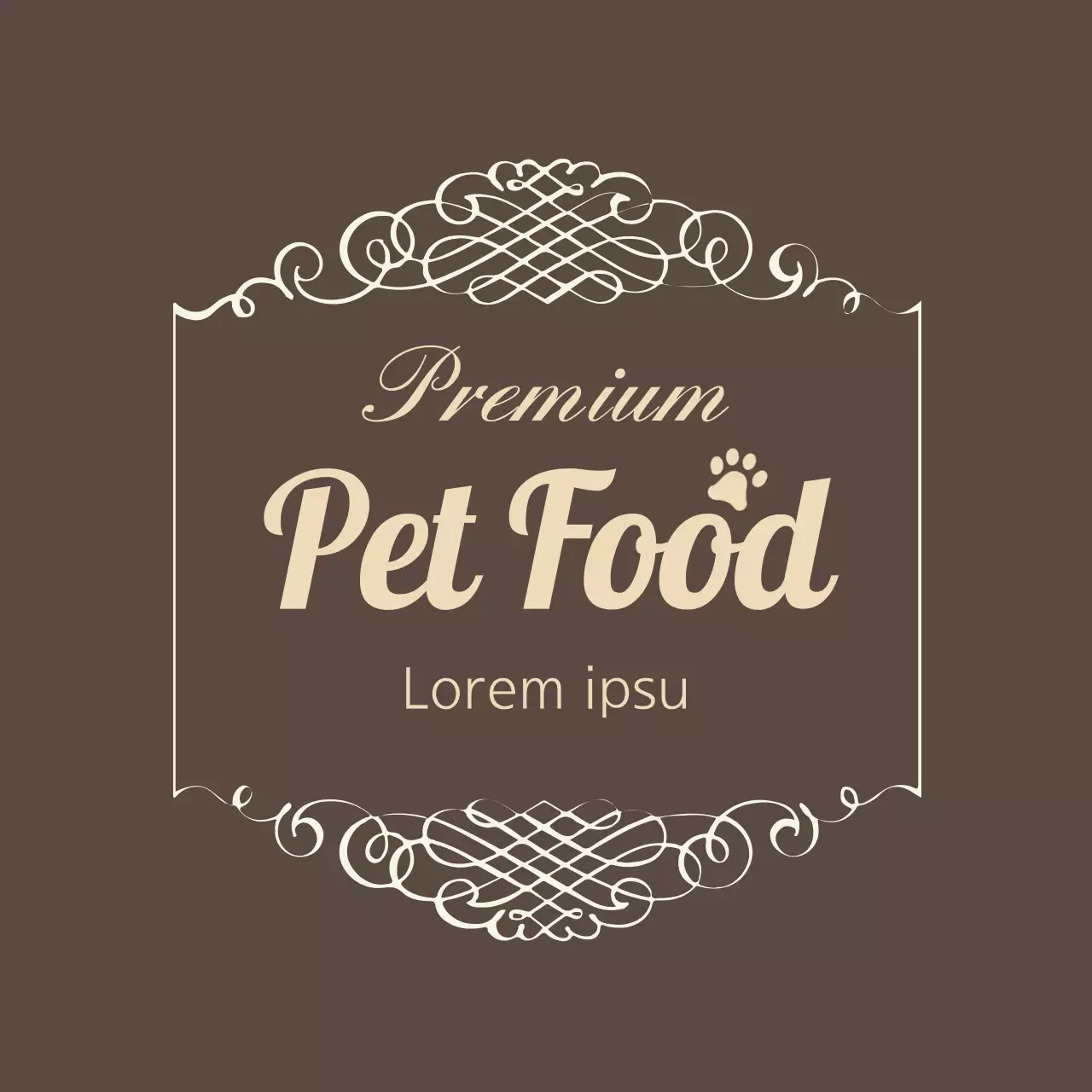 Brown Elegant Pet Food Advertisement Banner