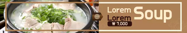 Banner de promoção de sopa tradicional marrom