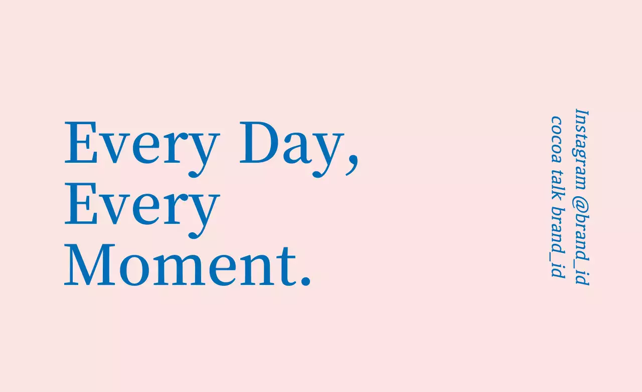 Pink-blue brand label