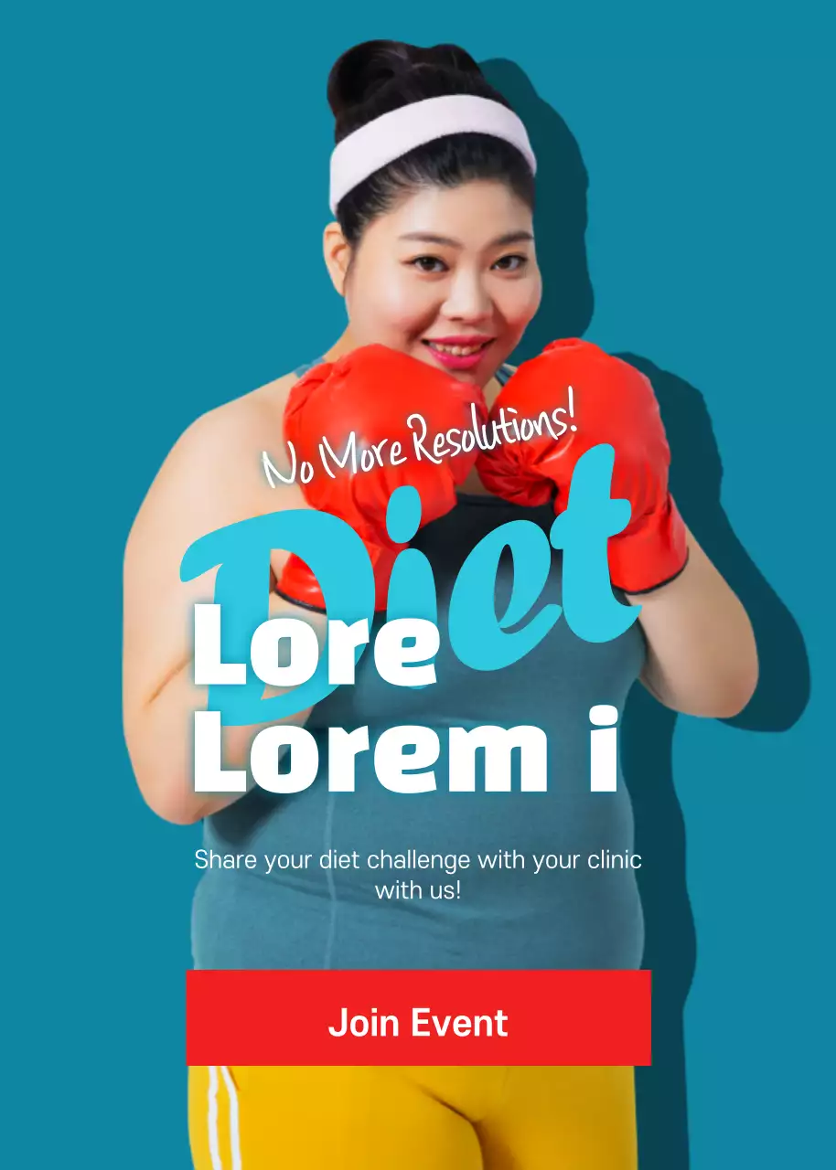 Blue Trendy Diet Event Poster