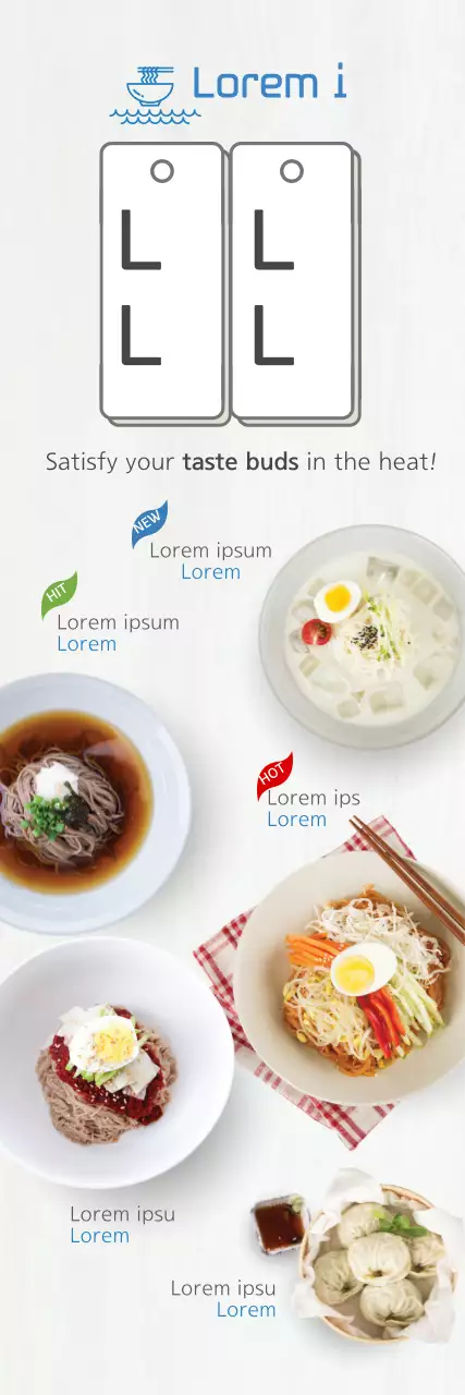 Banner de promoção de alimentos minimalista branco