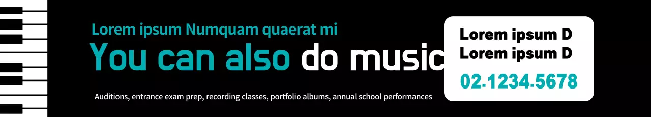 Banner de promoção de música moderna preta