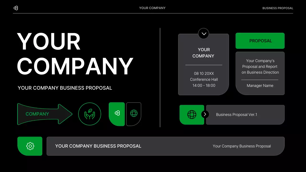 Black Modern Business Proposal Document Presentation