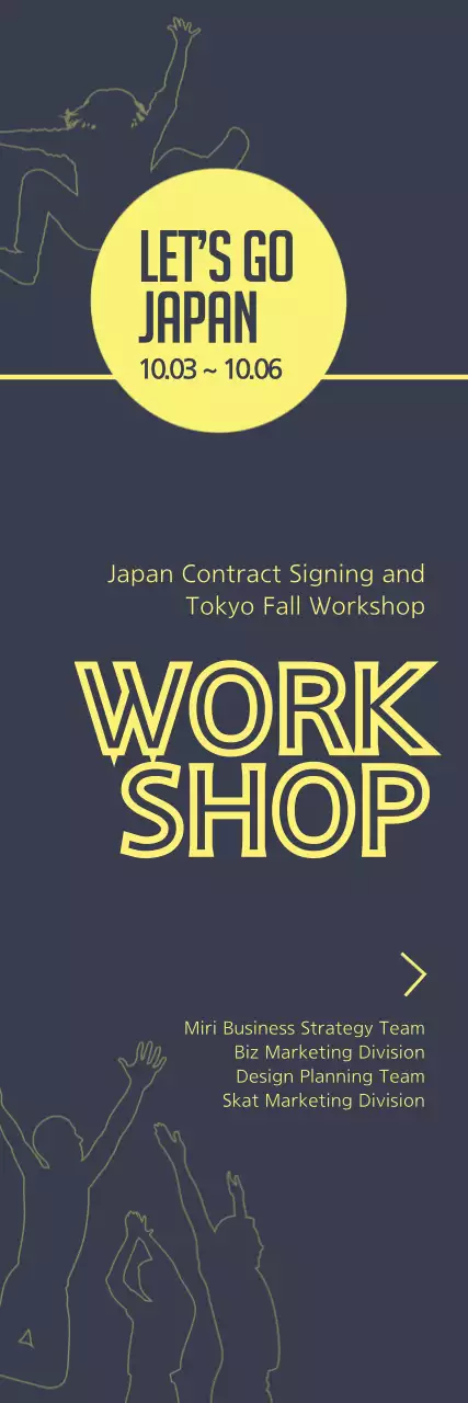 Banner de promoção do Navy Modern Workshop