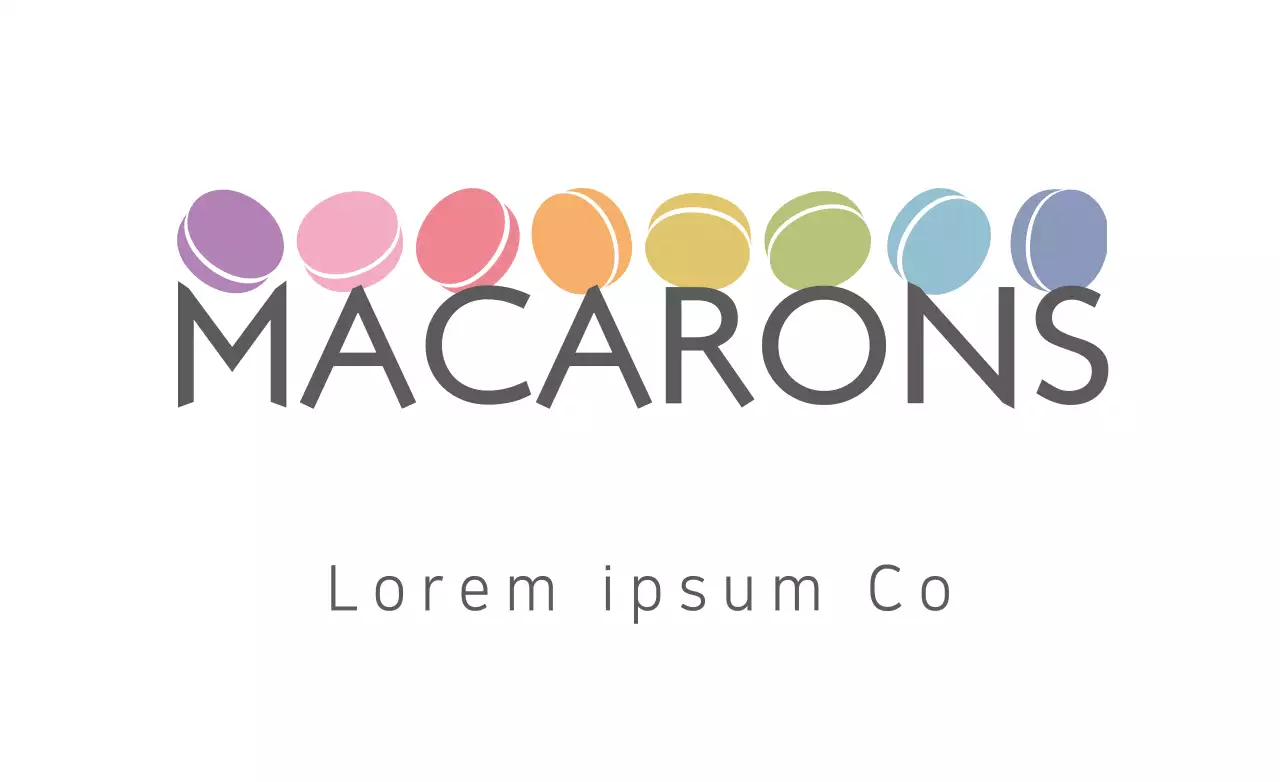 Rainbow Simple Macarons Advertisement Banner