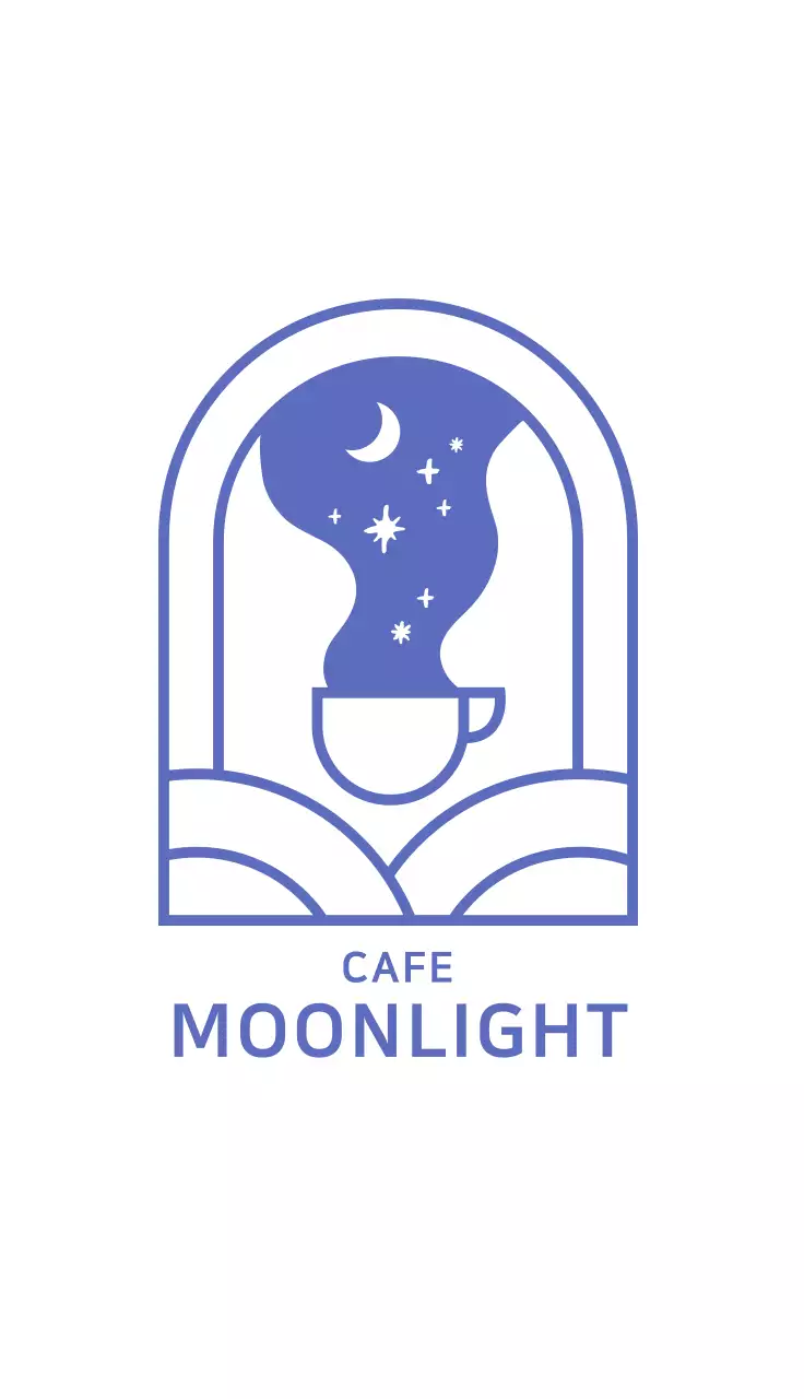 Blue Minimal Cafe Business Card