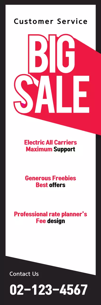 Banner promocional de venda em negrito vermelho