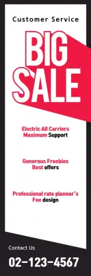 Banner promocional de venda em negrito vermelho