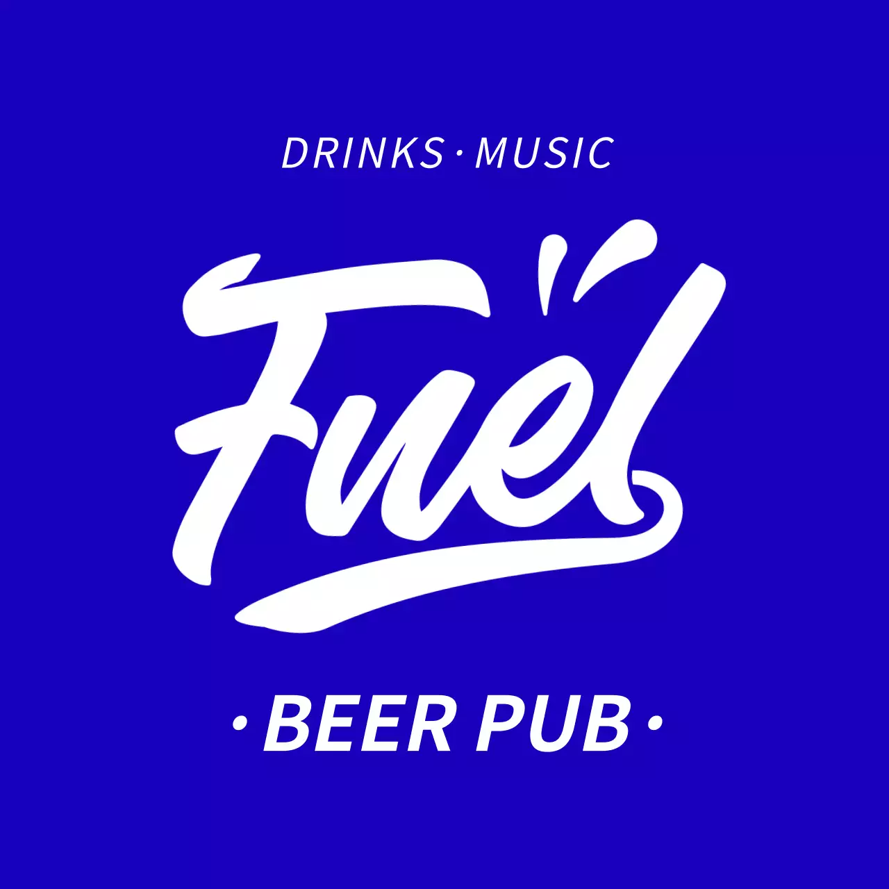 Neon-like storefront signage with brewpub-related text and illustrations in pops of color