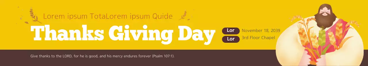 Banner de anúncio de ação de graças vintage amarelo