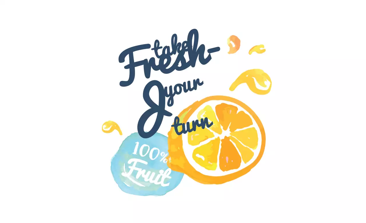 Banner de propaganda de fruta amarela brincalhona