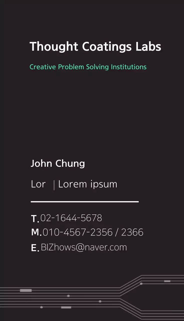 Cartão de visita de propaganda de tecnologia moderna preta