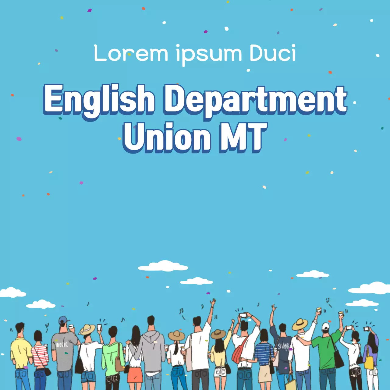 Blue Trendy Event Announcement Banner