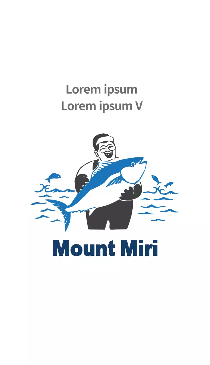 Danh thiếp câu cá đơn giản màu xanh