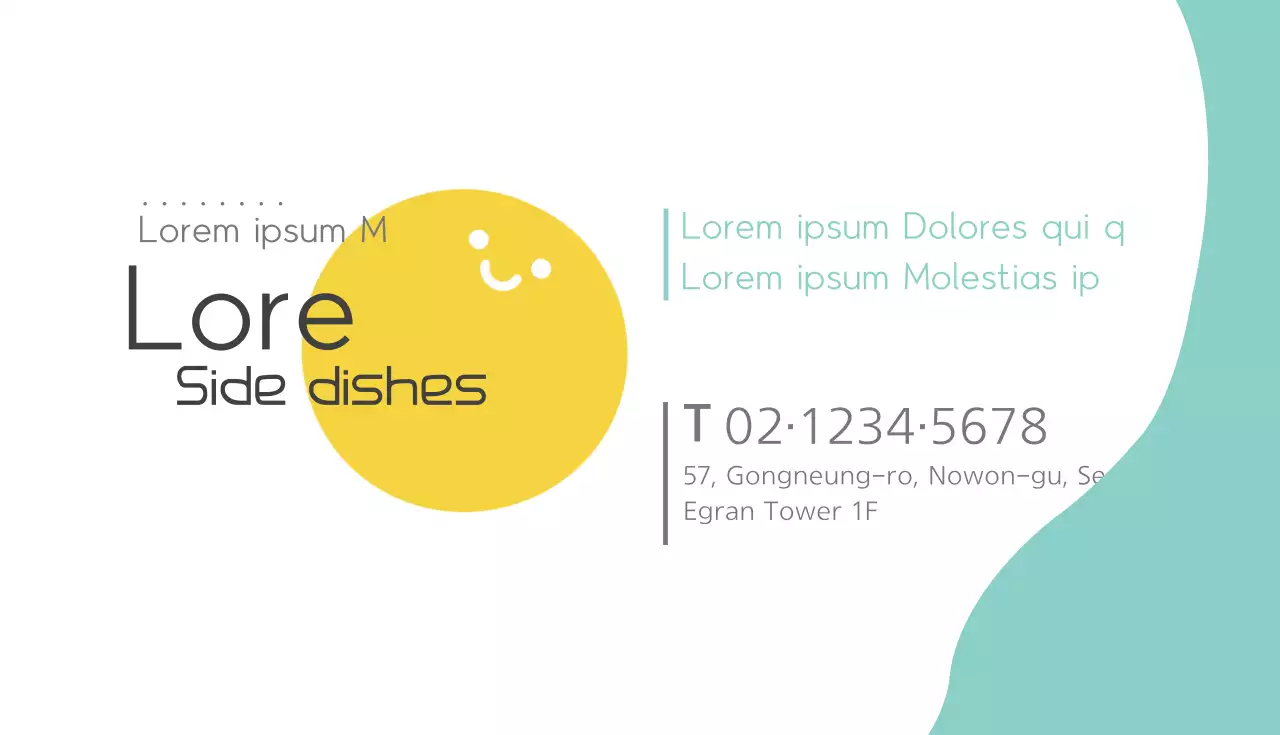 Cartão de Visita Amarelo Moderno