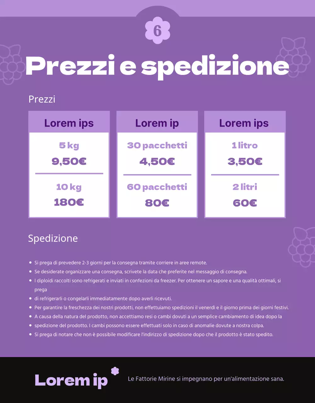 Un semplice e grazioso completo bianco e malva