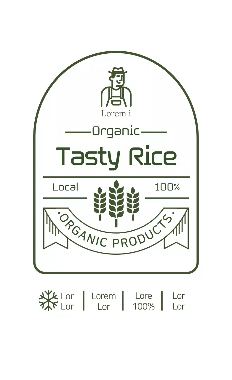 Nhãn gạo cổ điển trừu tượng