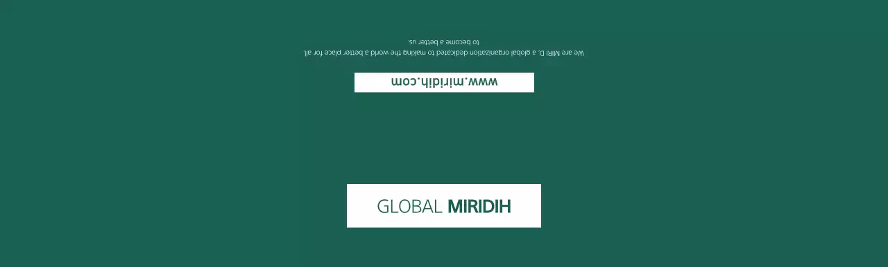 Simple Global Miridi in dark green color for company promotion