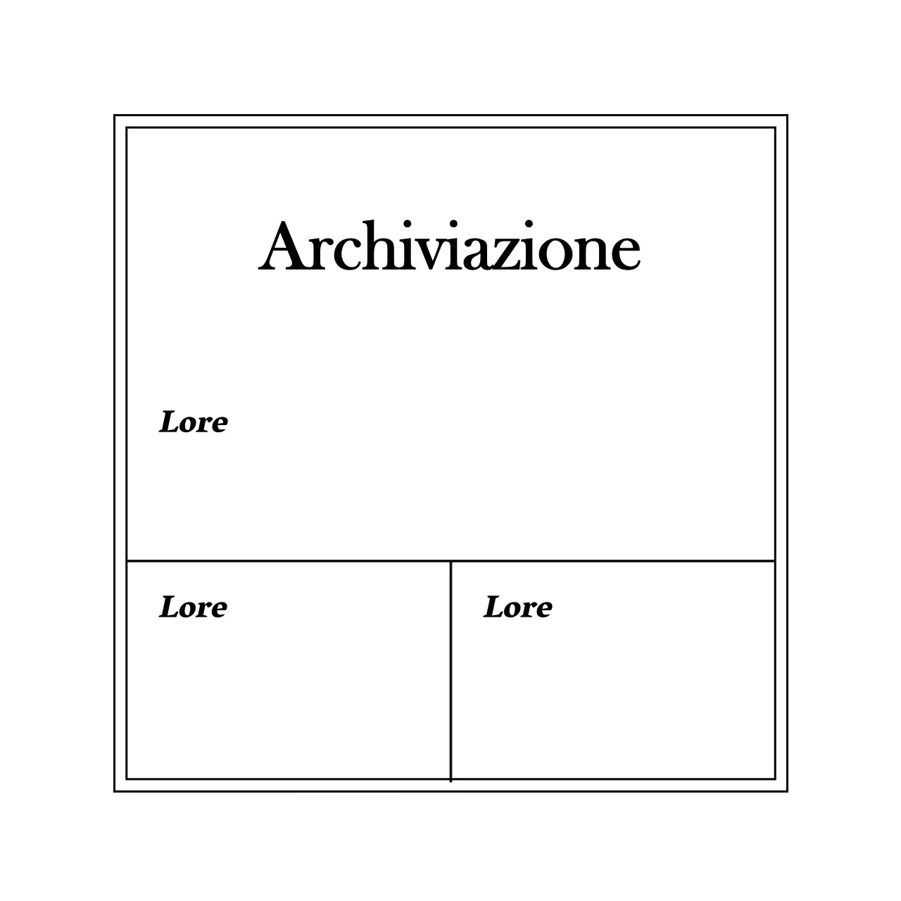 Etichette di archiviazione con cornice semplice bianca