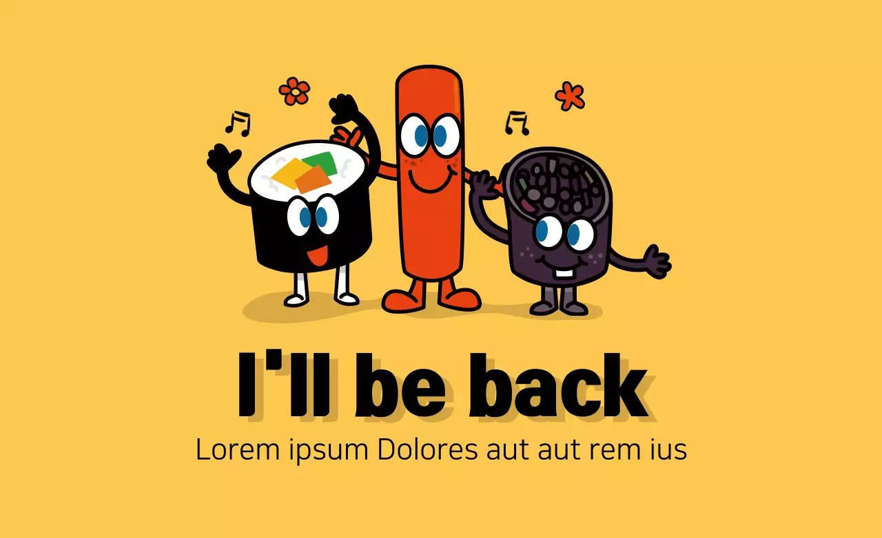 Yellow Comic Food Announcement Banner