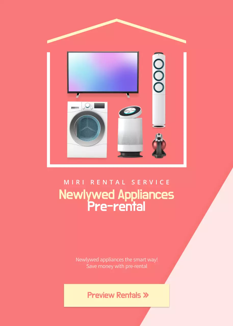 Poster Promosi Peralatan Modern Coral