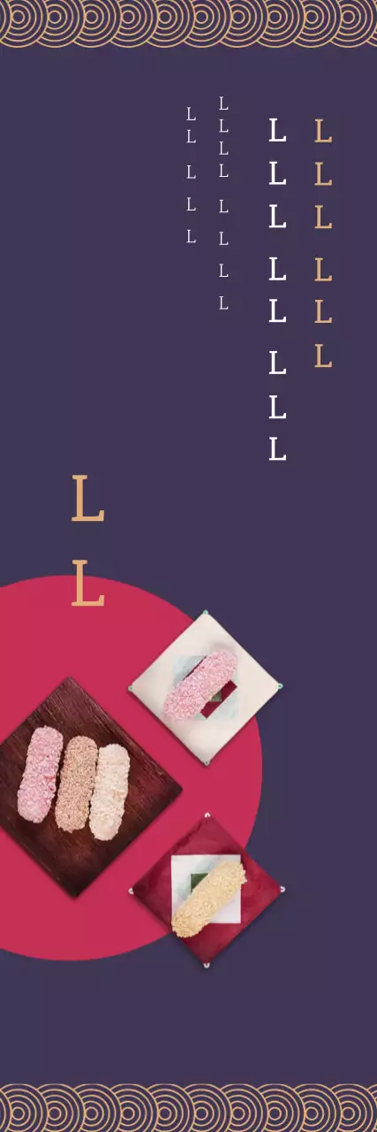 Banner de convite para lanches tradicionais roxos