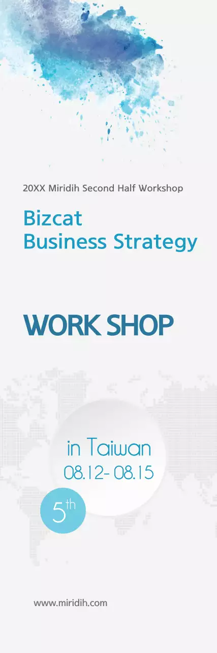 Banner de convite para workshop de negócios moderno azul