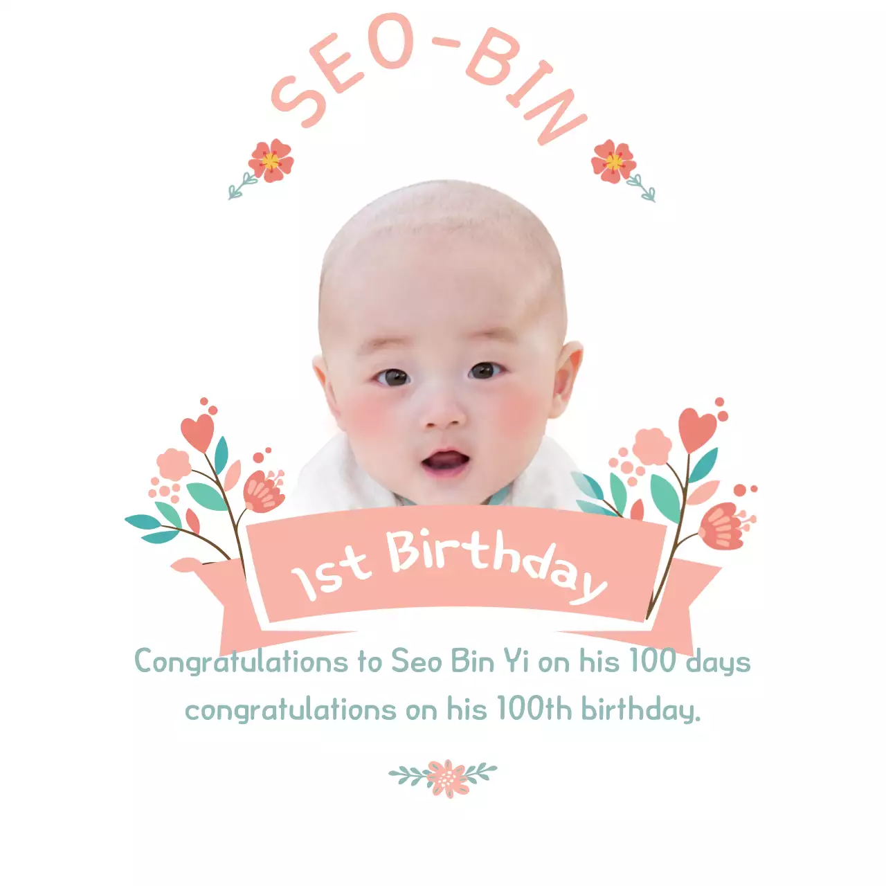 White Elegant Birthday Invitation Banner