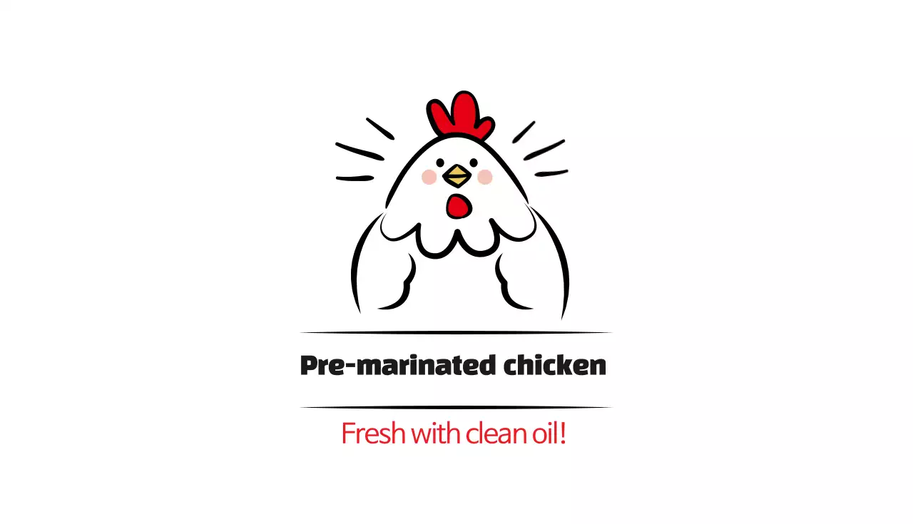 Cartão de visita de propaganda de frango simples vermelho