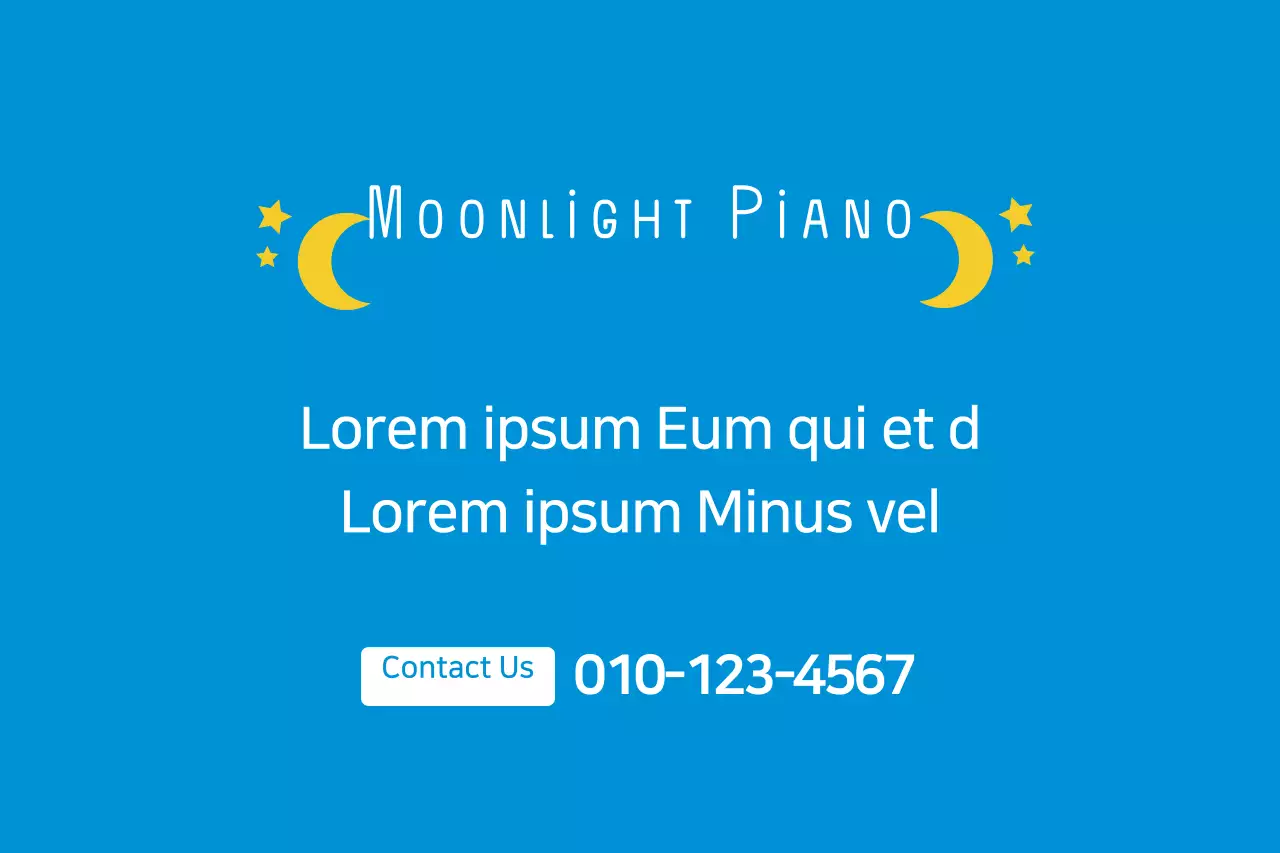Blue Minimal Piano Advertisement Banner
