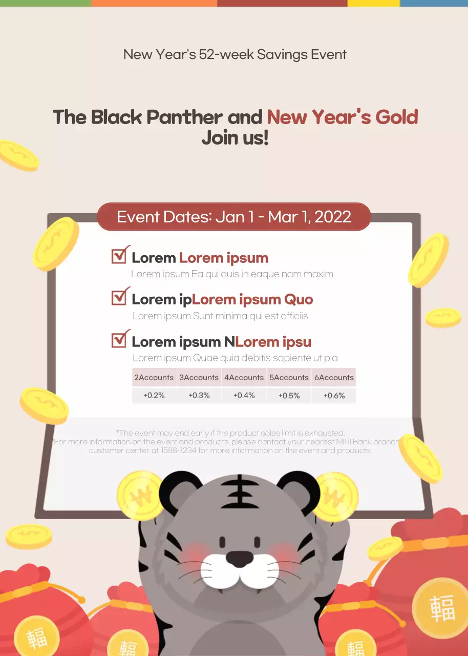 Beige Modern Savings Promotion Poster