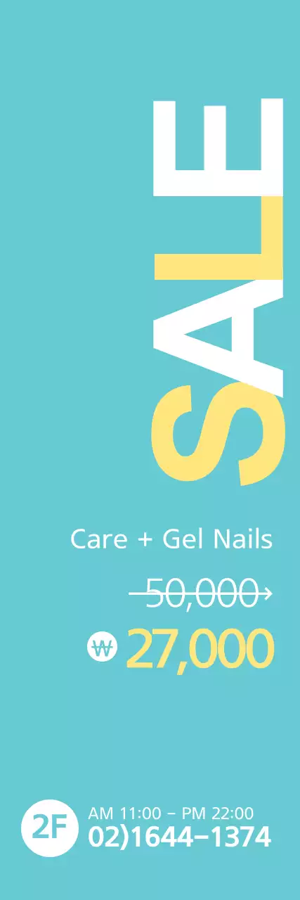 Faixa promocional de venda de unhas modernas azul-petróleo