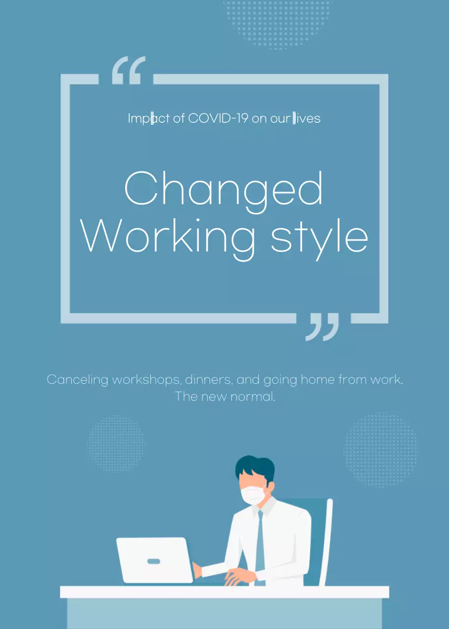 Poster Panduan Kerja Modern Berwarna Biru