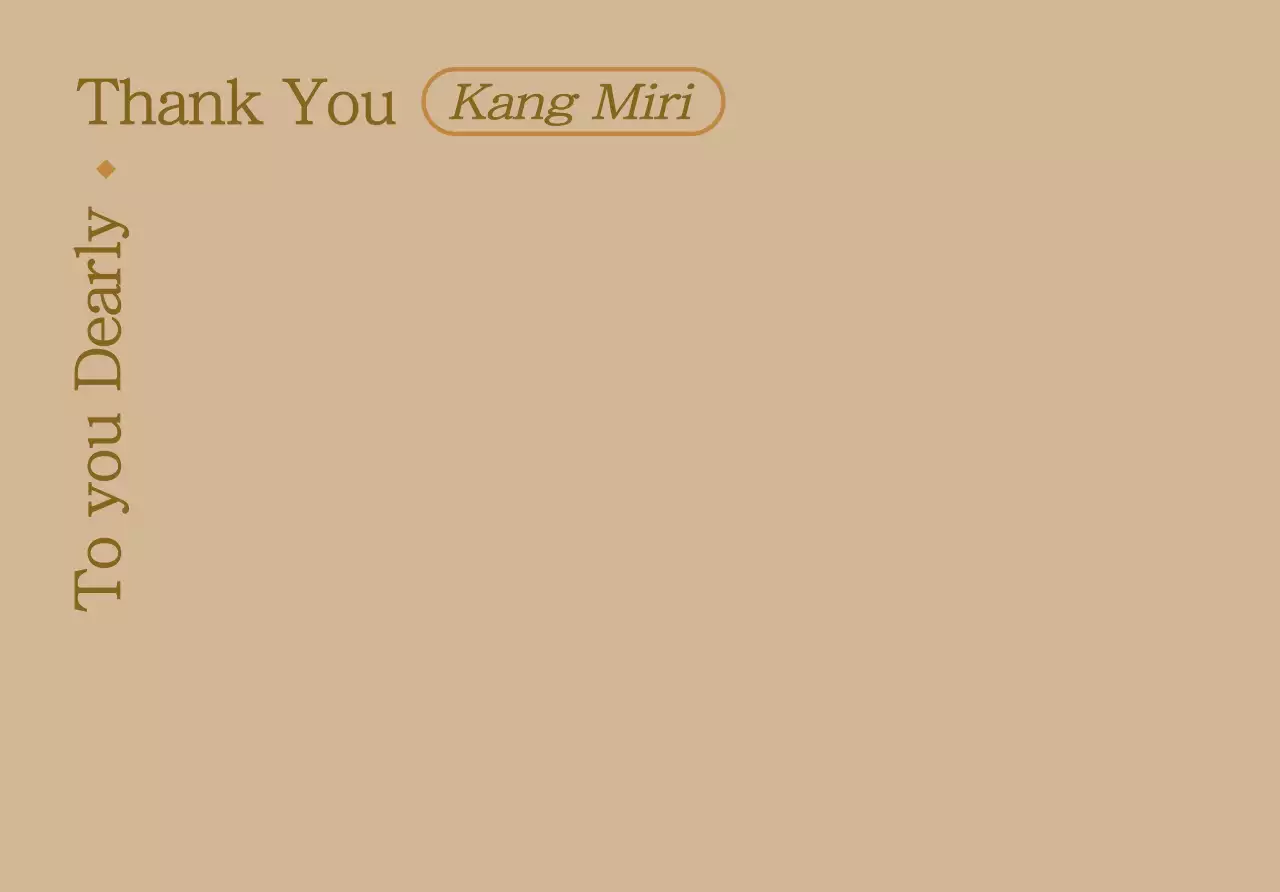 A simple, beige, text-driven design with a simple concept of gratitude.