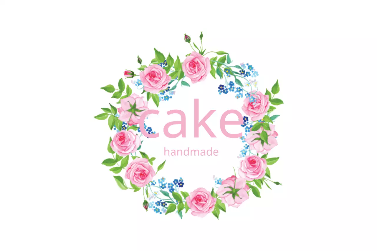 Banner de convite para bolo floral rosa