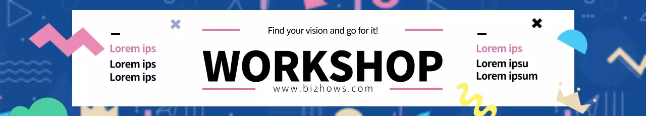 Banner promocional do workshop Blue Abstract