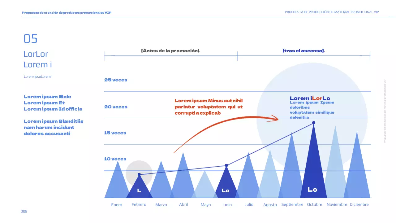 Propuesta de pieza promocional VIP en tonos azules