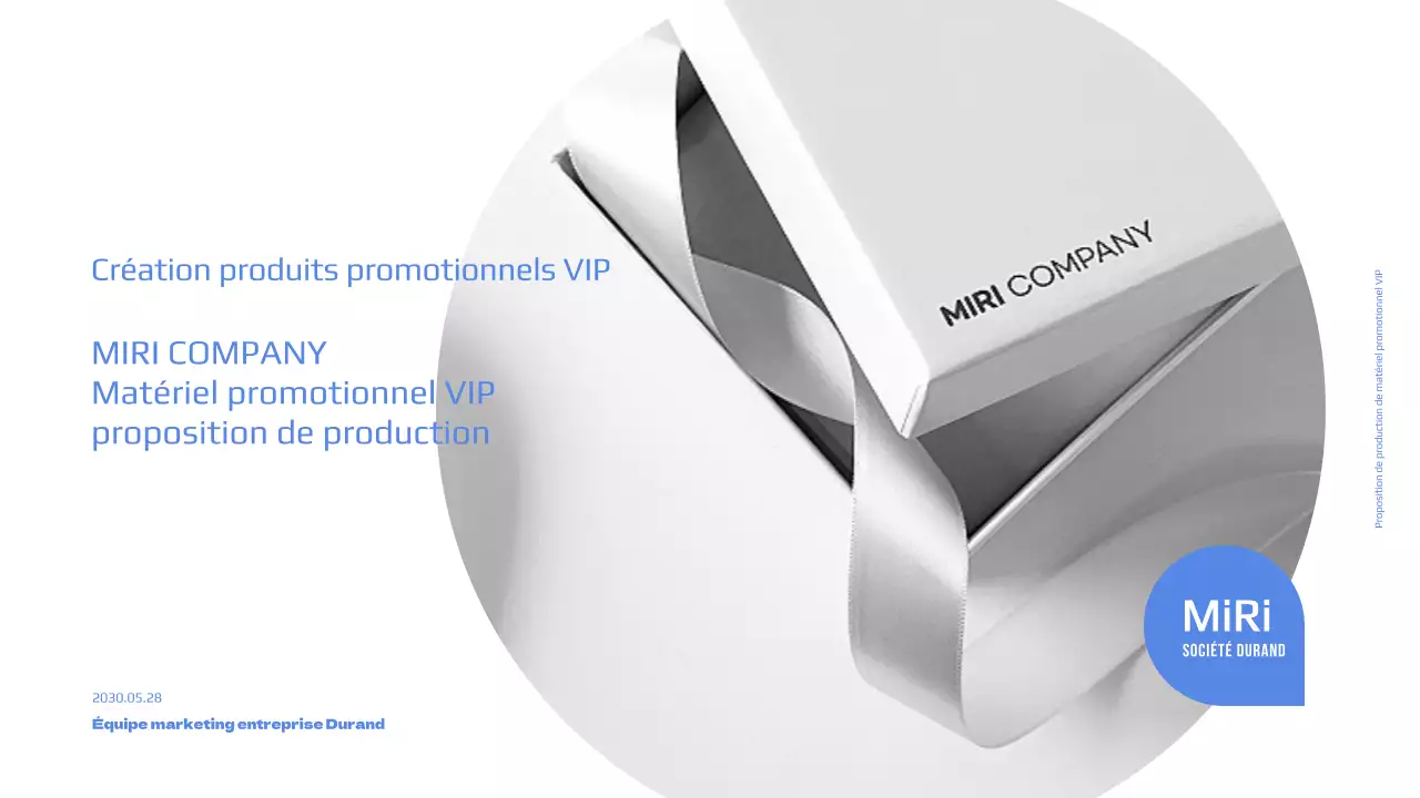 Proposition d'une pièce promotionnelle VIP de couleur bleue