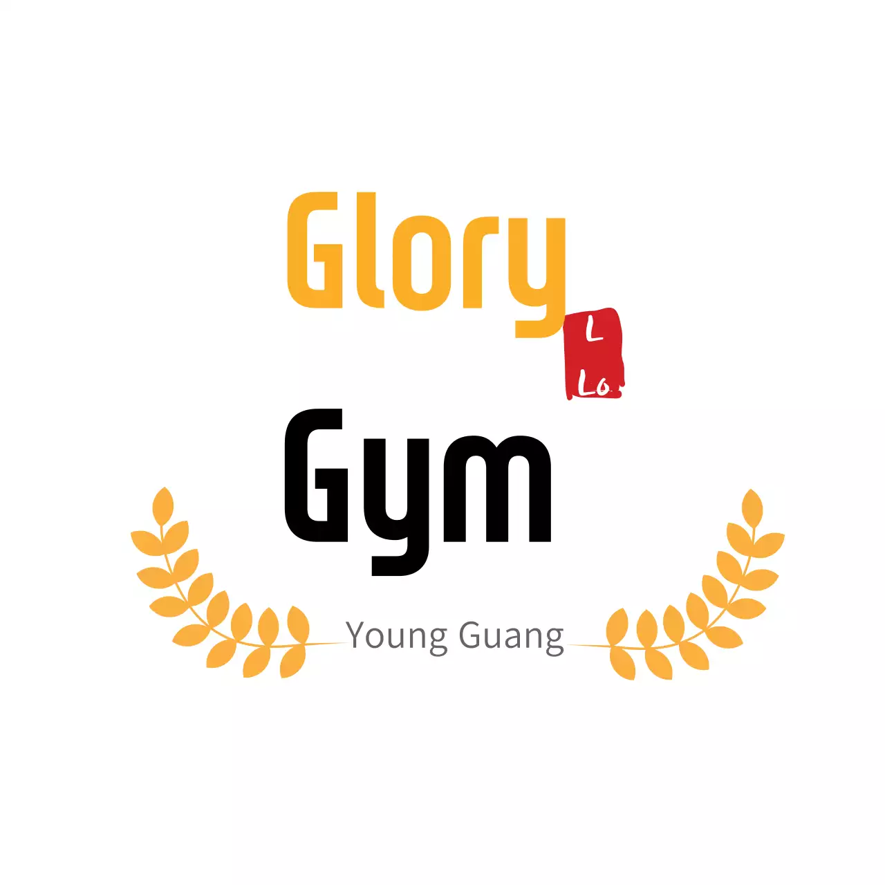 White Minimal Gym Advertisement Logo