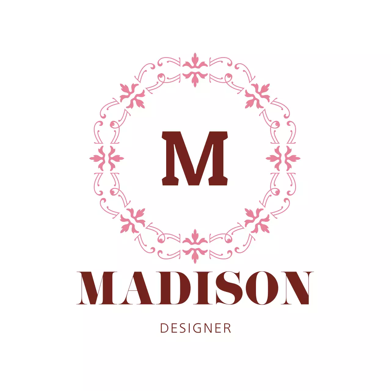 Pink Elegant Designer Card Logo